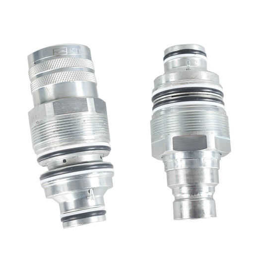 Male & Female Flat Face Coupler Kit 6679837 6680018 for Bobcat T140 T180 T190 T200 T300 - KUDUPARTS