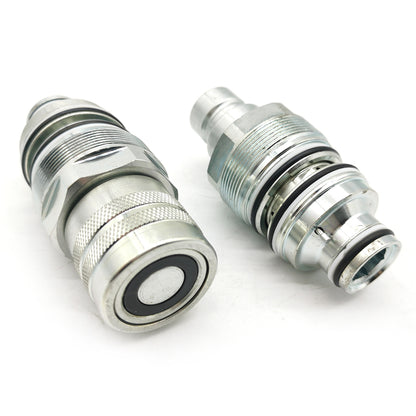 Male & Female Flat Face Coupler Kit 7246799 7246802 for Bobcat E32 E34 E35 E42 E45 E50 E55