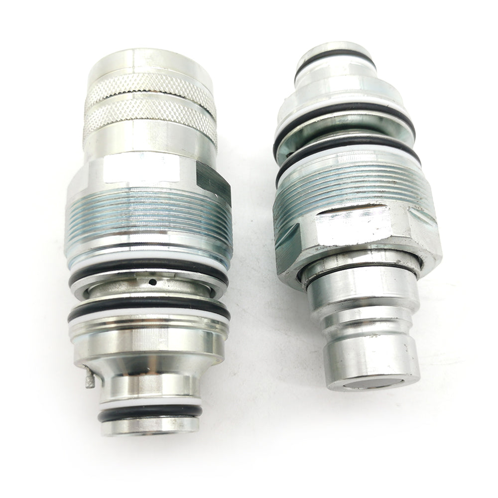 Male & Female Flat Face Coupler Kit 7246799 7246802 for Bobcat E32 E34 E35 E42 E45 E50 E55