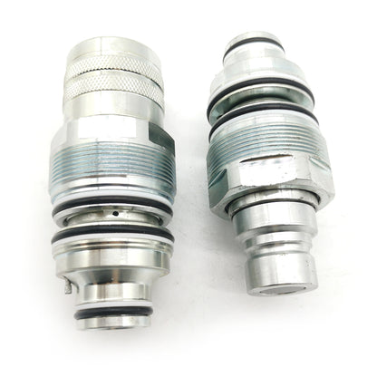 Male & Female Flat Face Coupler Kit 7246799 7246802 for Bobcat E32 E34 E35 E42 E45 E50 E55