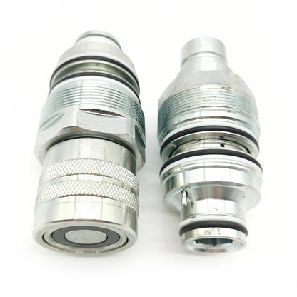 Male & Female Flat Face Coupler Kit 7246799 7246802 for Bobcat E32 E34 E35 E42 E45 E50 E55