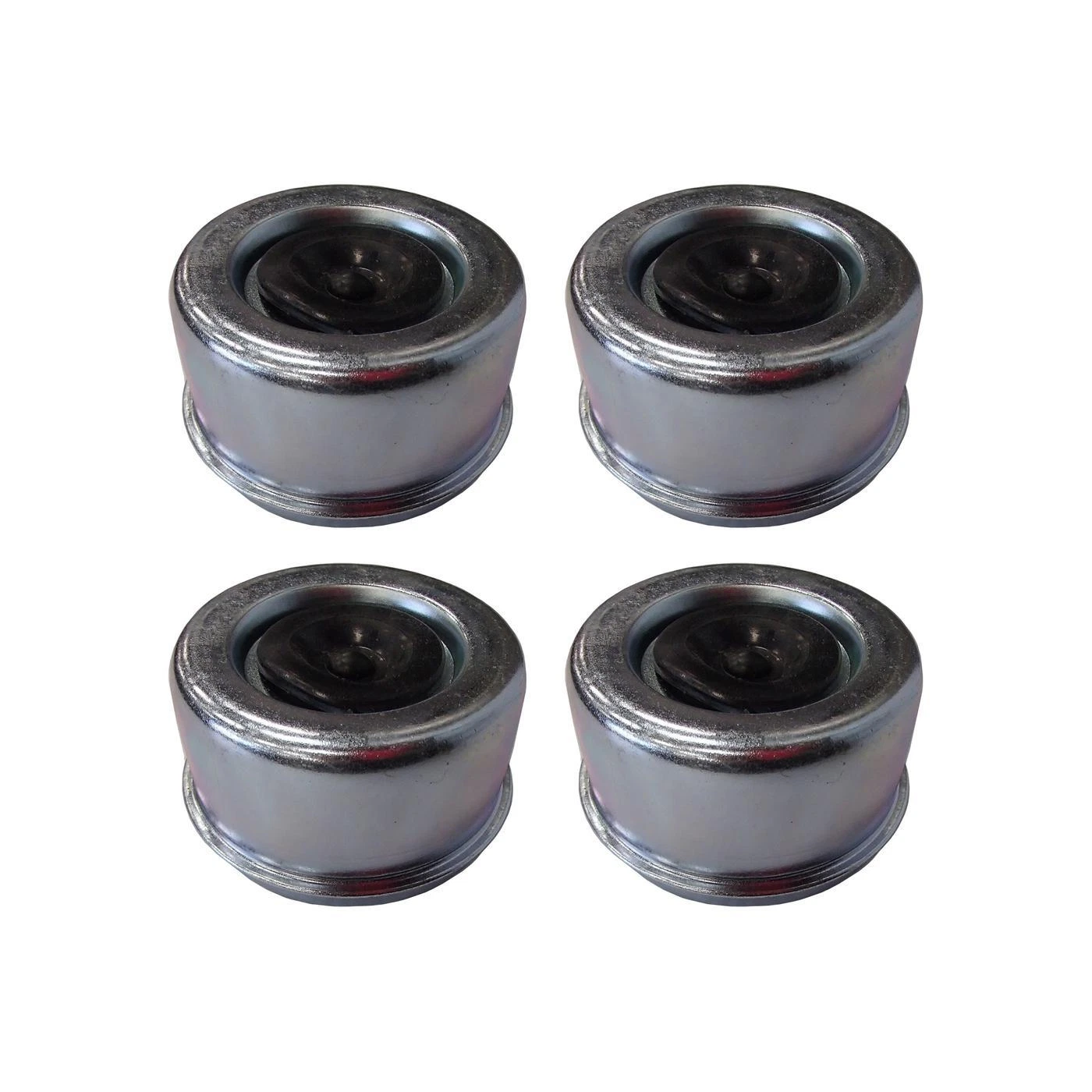 OD 2.72" 4 Pcs Grease Cap With Rubber Plug 21-43-1 for Trailer Axles E-Z Lube Spindle