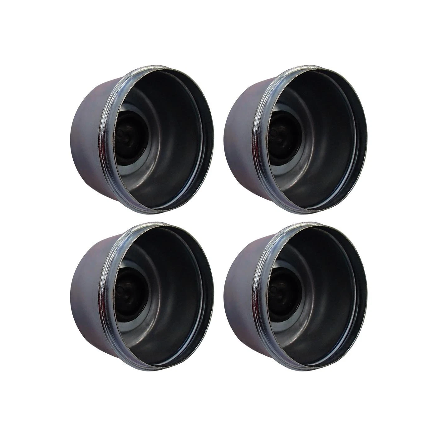 OD 2.72" 4 Pcs Grease Cap With Rubber Plug 21-43-1 for Trailer Axles E-Z Lube Spindle