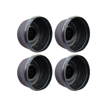 OD 2.72" 4 Pcs Grease Cap With Rubber Plug 21-43-1 for Trailer Axles E-Z Lube Spindle - KUDUPARTS