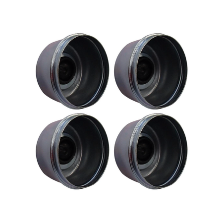 OD 2.72" 4 Pcs Grease Cap With Rubber Plug 21-43-1 for Trailer Axles E-Z Lube Spindle - KUDUPARTS