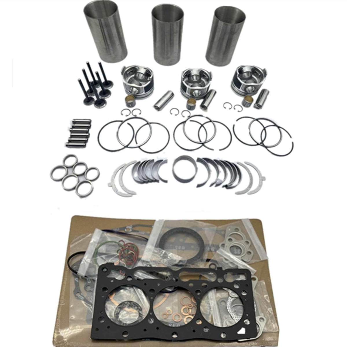 Overhaul Rebuild Kit for Kubota D950 Engine B1550 B1750 B7200 B8200 B9200 F2100 - KUDUPARTS