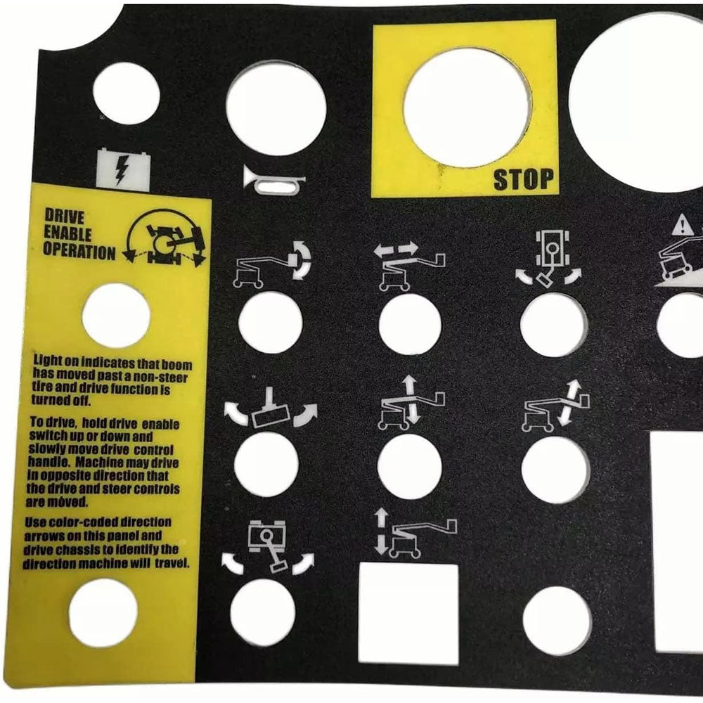 Platform Control Panel Decal 72081GT 72081 for Genie Boom Lift Z-34/22N Z-34/22 DC Z-34/22 Bi-Energy Z-30/20N