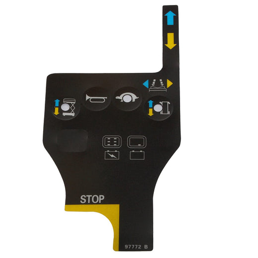 Play Control Box Overlay Decal 97772 97772GT for Genie GS-1530 GS-1532 GS-1930 GS-1932 GS-2032 GS-2046 GS-2632 GS-2646 GS-2668 GS-3232 GS-3246 GS-3268 - KUDUPARTS