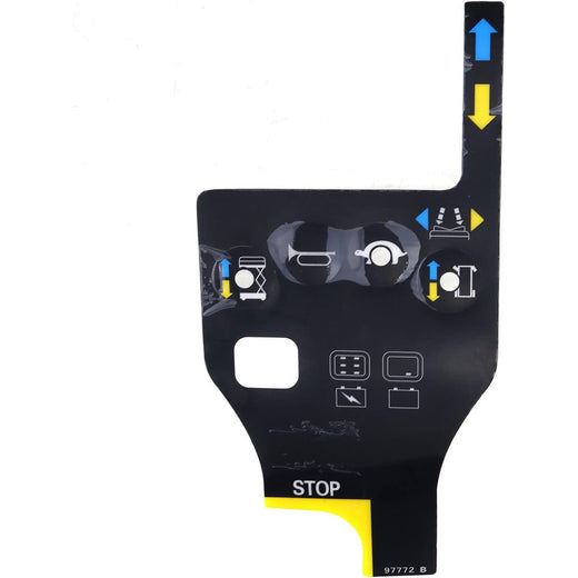 Play Control Box Overlay Decal 97772 97772GT for Genie GS-1530 GS-1532 GS-1930 GS-1932 GS-2032 GS-2046 GS-2632 GS-2646 GS-2668 GS-3232 GS-3246 GS-3268 - KUDUPARTS