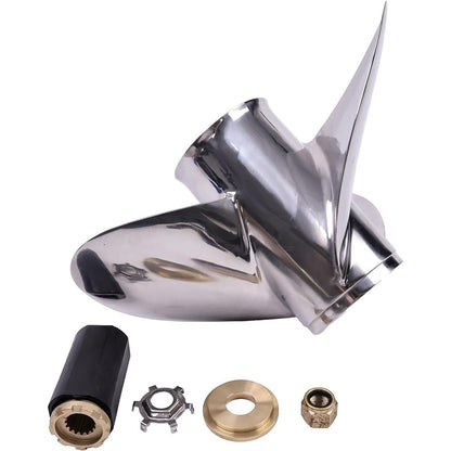 14 5/8 x 25 Pitch Right Tempest Plus Propeller Impeller 48-8M0151386 for Mercury Outboard 135-400HP Command Thrust 90-115HP Alpha Bravo One - KUDUPARTS