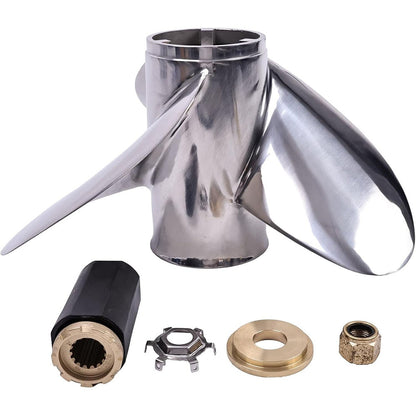14 5/8 x 25 Pitch Right Tempest Plus Propeller Impeller 48-8M0151386 for Mercury Outboard 135-400HP Command Thrust 90-115HP Alpha Bravo One - KUDUPARTS