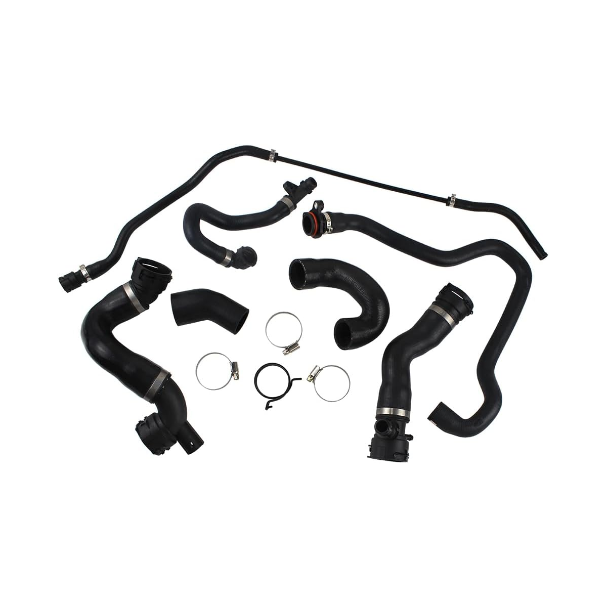 Radiator Coolant Water Hose Pipe Kit 17127534918 for BMW Vehicle 550i 650i - KUDUPARTS