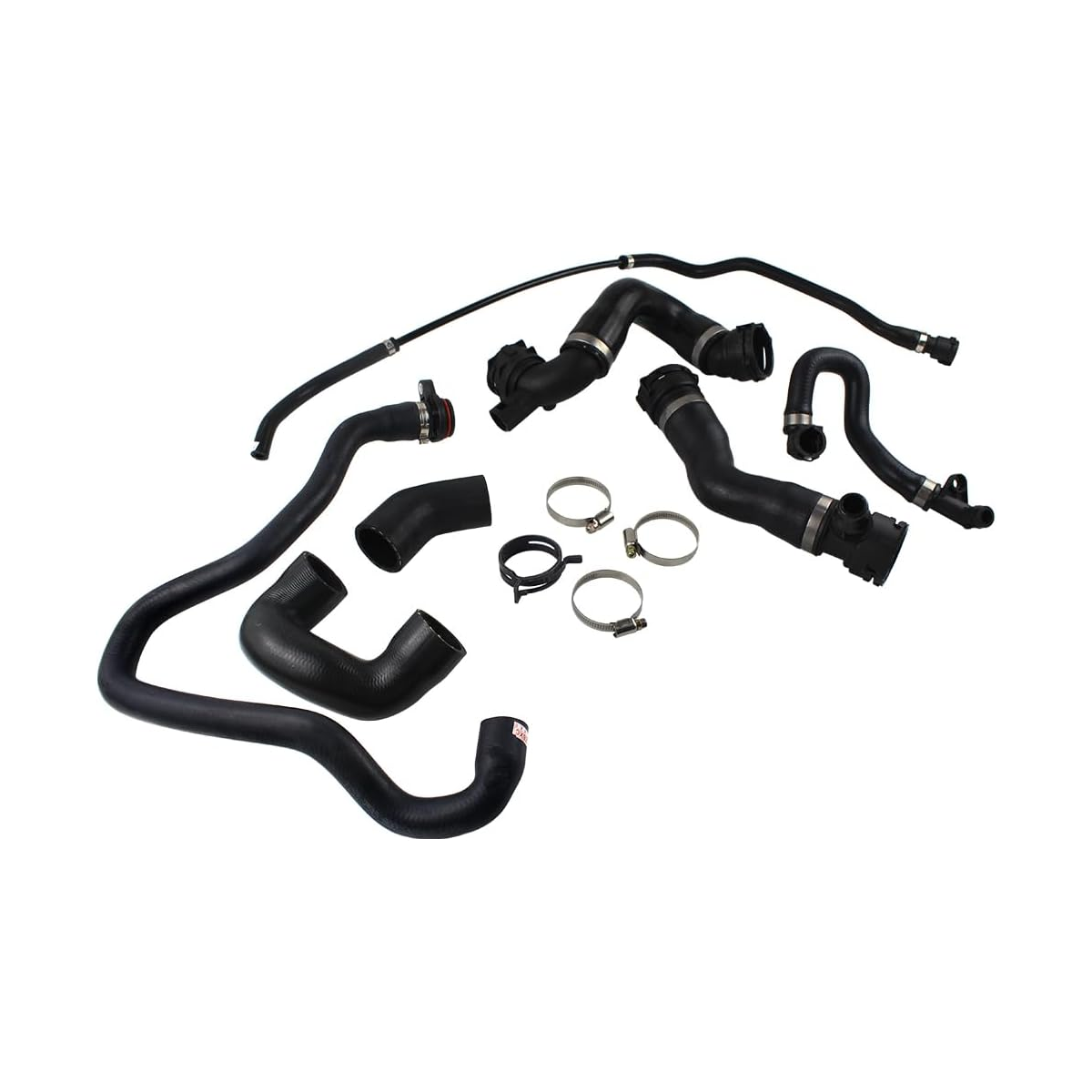 Radiator Coolant Water Hose Pipe Kit 17127534918 for BMW Vehicle 550i 650i - KUDUPARTS