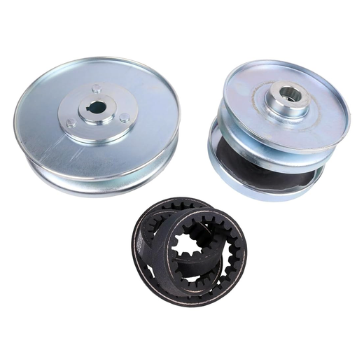 Rear Clutch Drive Pulley and Belt for Coleman Go Kart KT196 CK196 196cc Torque Converter - KUDUPARTS