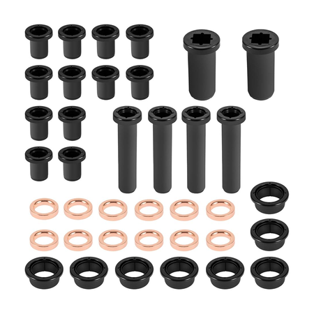Rear Suspension A-Arm Bushing Kit Control Long Lower Short Bushings Stabilizer Tubes Spacer Set for Polaris Sportsman 500 RSE 400 4x4 700 - KUDUPARTS