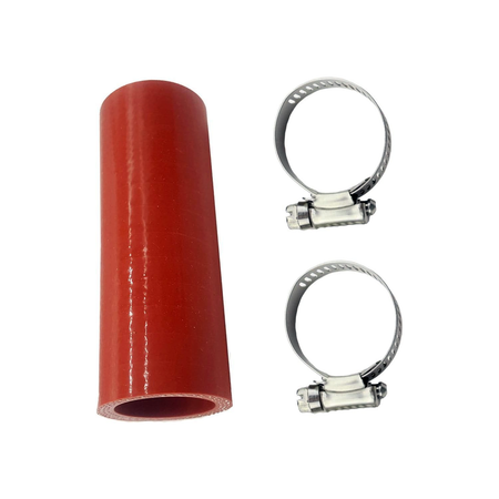 Red Turbo Oil Drain Hose And 2 Clamps 3903745 for Dodge Cummins 5.9L 89-06 - KUDUPARTS
