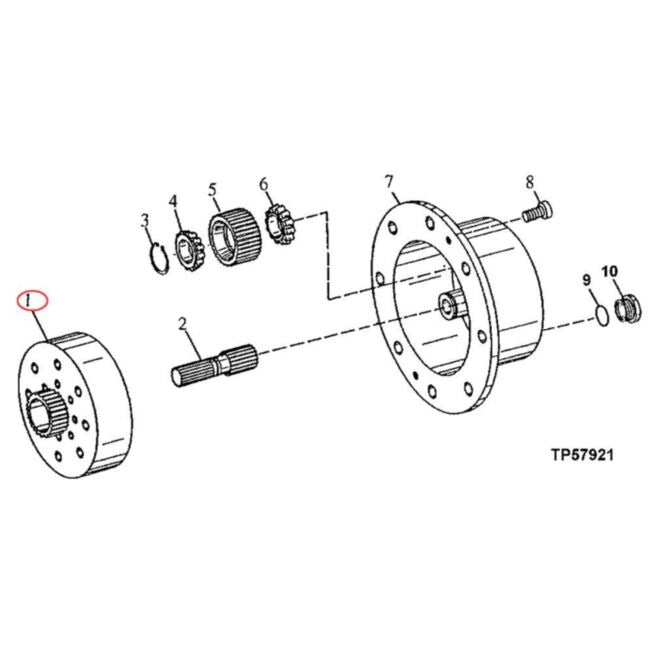 Ring Gear L79729 for John Deere 3200 3215 3220 3400 3415 3420 3800 6010 6110 6120 6200 6210 6220 6300 6310 6320 6400 - KUDUPARTS