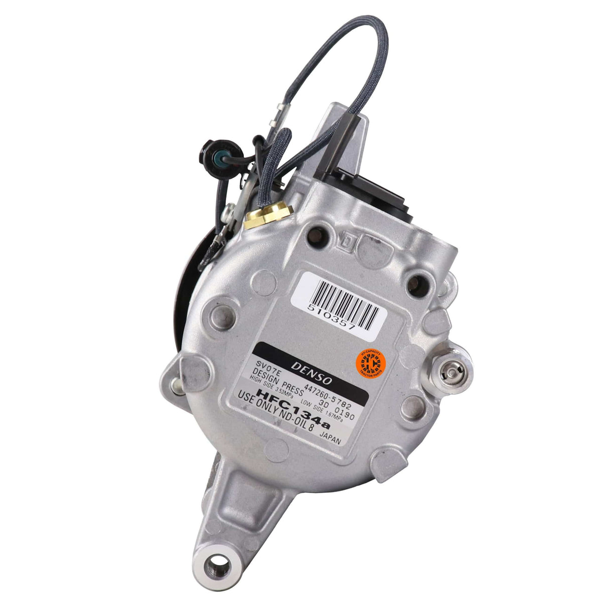 SV06E A/C Compressor 447260-5351 for Kubota Excavator KX080-3 KX121 KX121-3 - KUDUPARTS