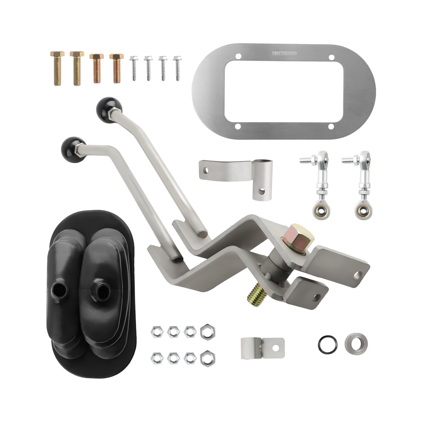 Stainless Twin-Stick Shifter With Boot NP205GM8 for GM NP205 8-Bolt Transfer Case