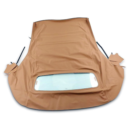 Tan Convertible Soft Top w DOT Approved Glass Window FOR05-565 for Ford Mustang 2005-2014 - KUDUPARTS