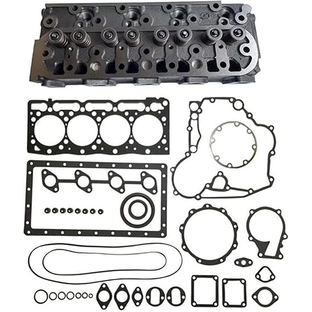 V1505 Complete Cylinder Head and Full Gasket Kit 6692539 7327336 6698621 for Kubota Engine Bobcat Excavator 425 428 E26 Loader S100