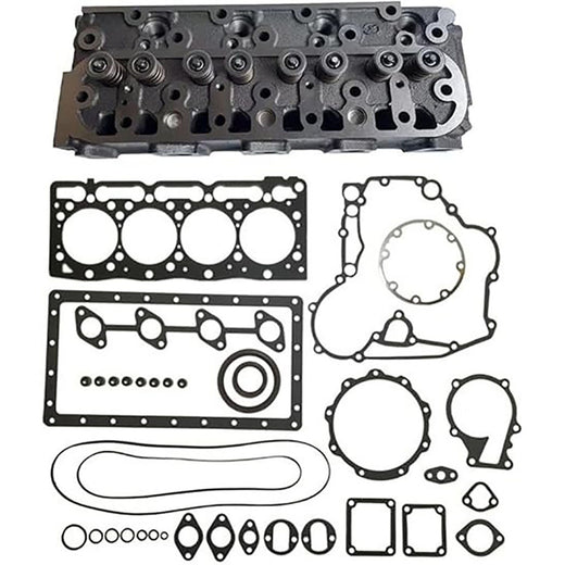 V1505 Complete Cylinder Head and Full Gasket Kit 6692539 7327336 6698621 for Kubota Engine Bobcat Excavator 425 428 E26 Loader S100 - KUDUPARTS