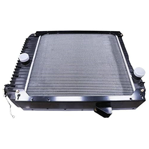 Water Tank Radiator 140-3634 with Support Compatible with Caterpillar CAT 416C 416D 420D 424D 426C 428C 428D 430D 432D 436C 438C 438D 442D - KUDUPARTS