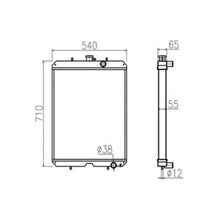 Conjunto de núcleo de radiador de tanque de agua para excavadora Kubota KX185