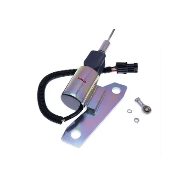 24V Fuel Shut Off Solenoid 5267132 3991625 for Cummins 6BT 5.9L Engine Hyundai R200-5 R210-7 R225-7 R335-7 Excavator - KUDUPARTS