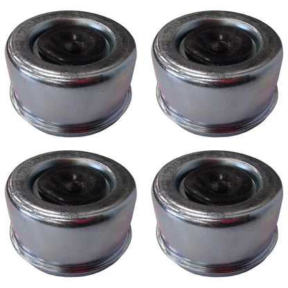 OD 2.72" 4 Pcs Grease Cap With Rubber Plug 21-43-1 for Trailer Axles E-Z Lube Spindle
