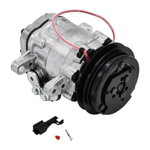 SD7B10 A/C Compressor 22F-979-3300 for Komatsu Excavator PC27MR-3 PC30MR-3 PC30MR-5 PC35MR-3 PC45MR-3 PC55MR-3 PC57-7 Wheel Loader WA50-6 - KUDUPARTS