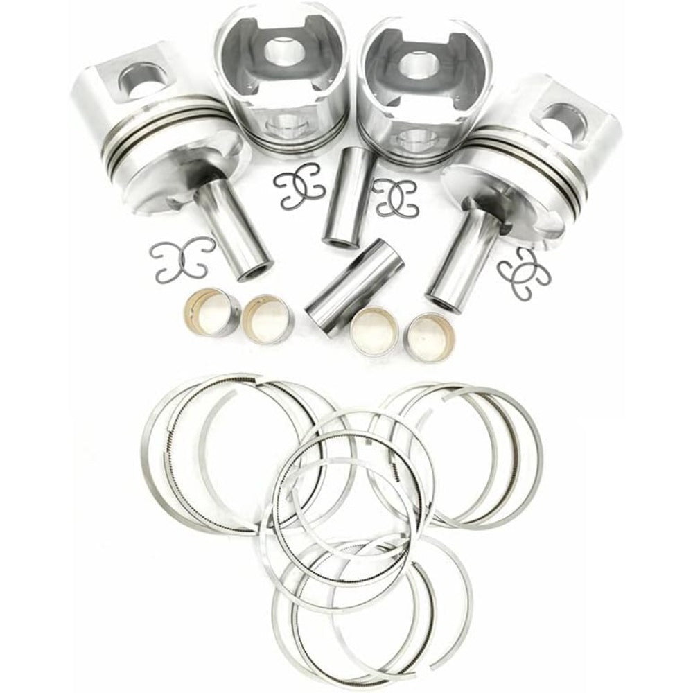 Piston & Ring Kit for Deutz Engine F4L912 Tractor D5506 D6006 D6206 D6207 - KUDUPARTS
