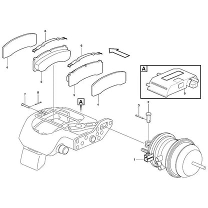 Brake Pad Kit 15183699 for Volvo A25D A25E A25F A25F/G A30D A30E A30F A30F/G A35D A35E A35F A35F/G A40D A40E A40F A40F FS A40F/G T450D