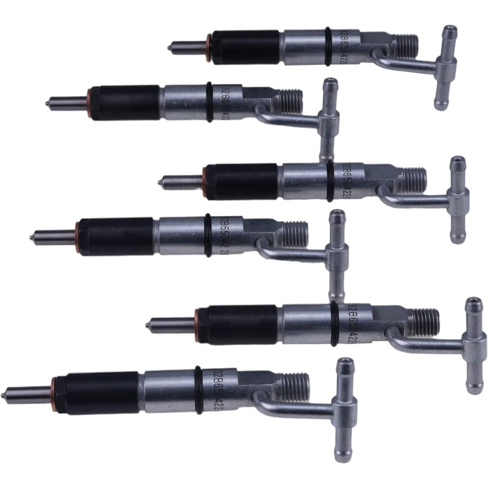 6 PCS Fuel Injector 128-3293 for Caterpillar CAT Engine 3046 Excavator 315 315B Tractor D5G Loader 939C - KUDUPARTS