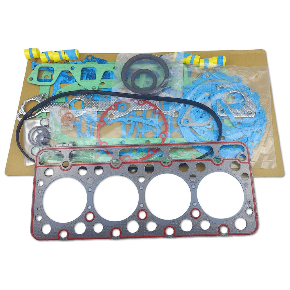 V1702 Complete Cylinder Head + 1 Set Full Gasket Kit Compatible with Kubota V1702 V1702B Engine L2850DT Tractor KH90 Mini Excavator Bobcat 743 733 Skid Loader - KUDUPARTS