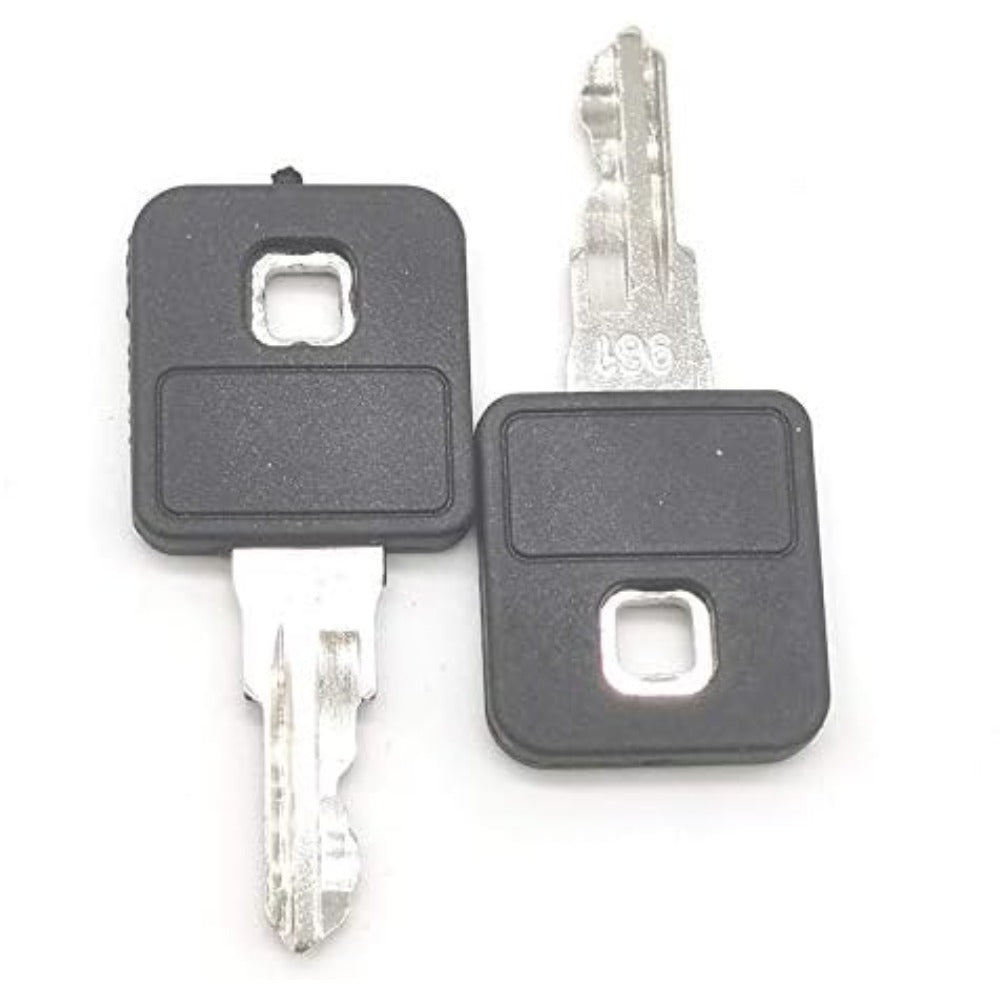 2X Ignition Key 214-961 For Ditch Witch Trencher and Heavy Equipment - KUDUPARTS