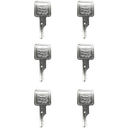 6pcs 6709527 Ignition Keys 6693241 Fit for Bobcat A220 A300 T110 T140 T180 T190 T200 T250 T300 T320 T450 T550 S100 S130 S150 S160 S185 730 731 732 883 963 1213 Skid Steer Loader - KUDUPARTS