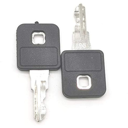 2X Ignition Key 214-961 For Ditch Witch Trencher and Heavy Equipment - KUDUPARTS