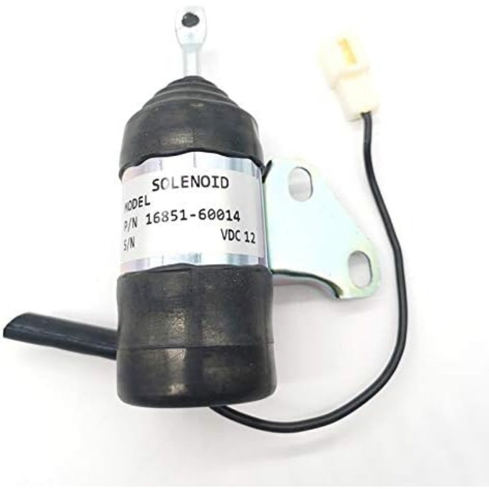 Fuel Shut Off Solenoid 12V 16851-60014 052600-4531 for Kubota BX2230D RTV900R RTV900T B7410D BX1500D BX1800D D902 D722 G1700 G1800 G1800S G1900 G1900S G2160 G2160DS - KUDUPARTS