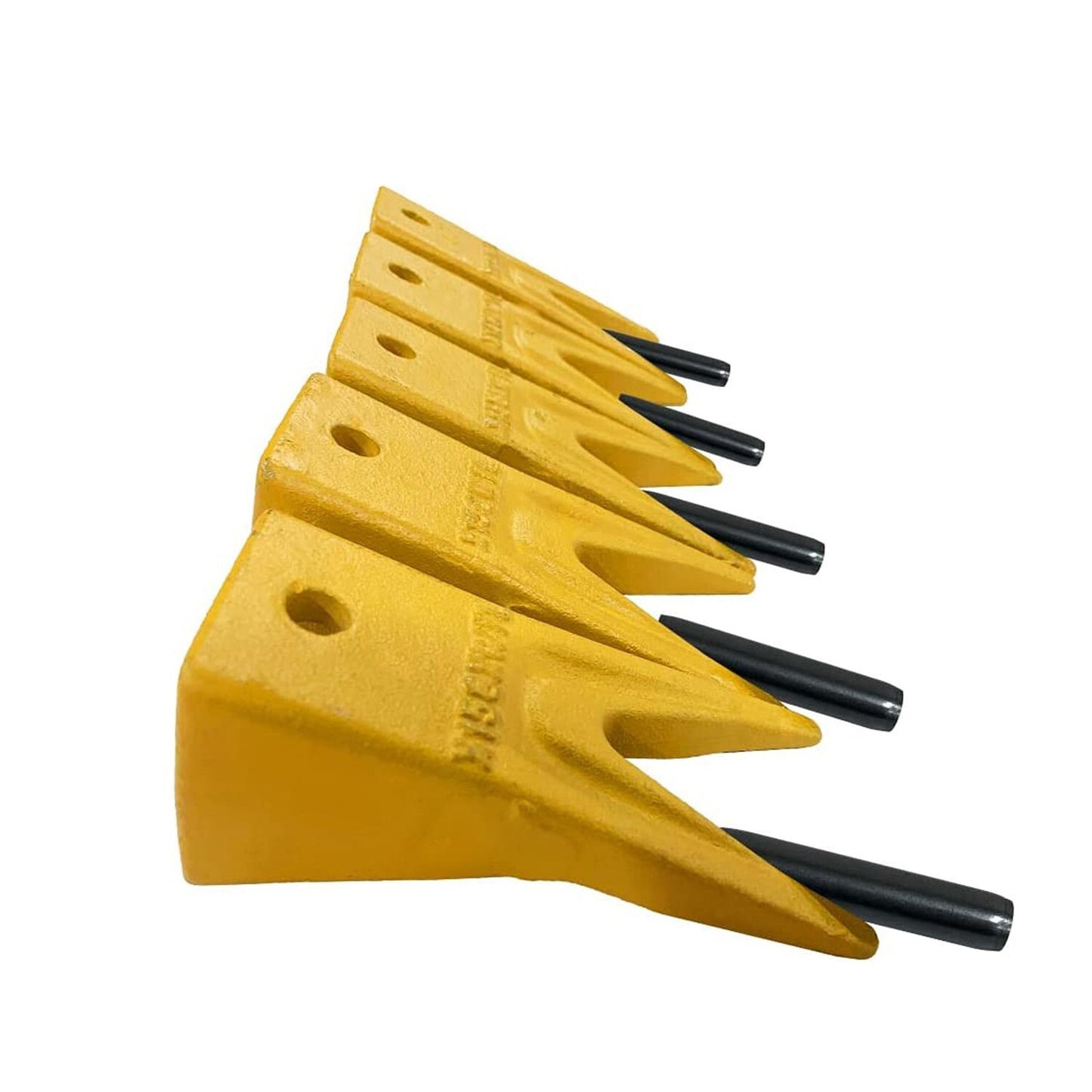 Lot de 5 dents de godet Twin Tiger X156WT et goupille longue 156LPN pour mini-pelle et chargeuse compacte Hensley 156