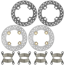 4 Pieces Front Rear Brake Disc Rotor With Pads 5254999 5251565 5254272 1910514 1910672 2202413 2203747 for Polaris RZR XP 900 2011-2013