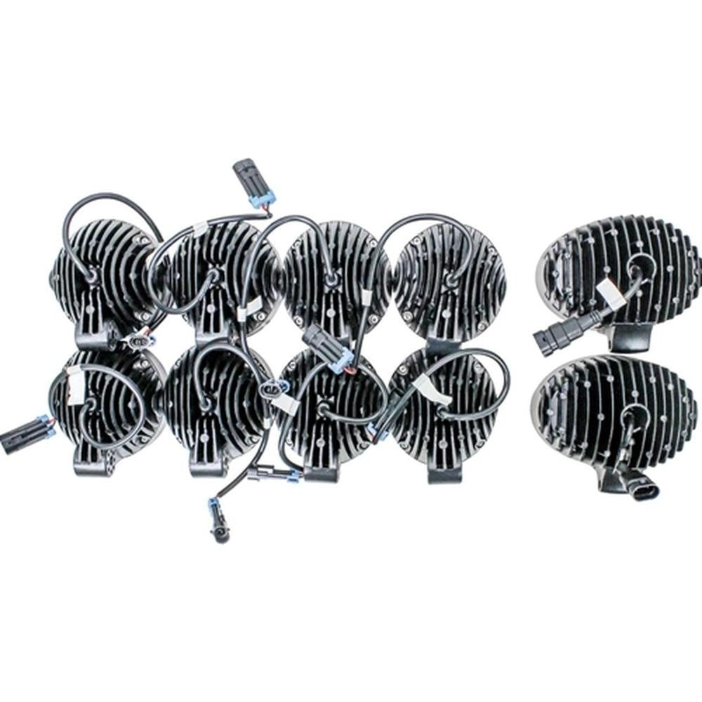 Oval Flood Beam Led Cab Light Kit Fits John Deere R Series R4023,R4030 x10Pcs - KUDUPARTS