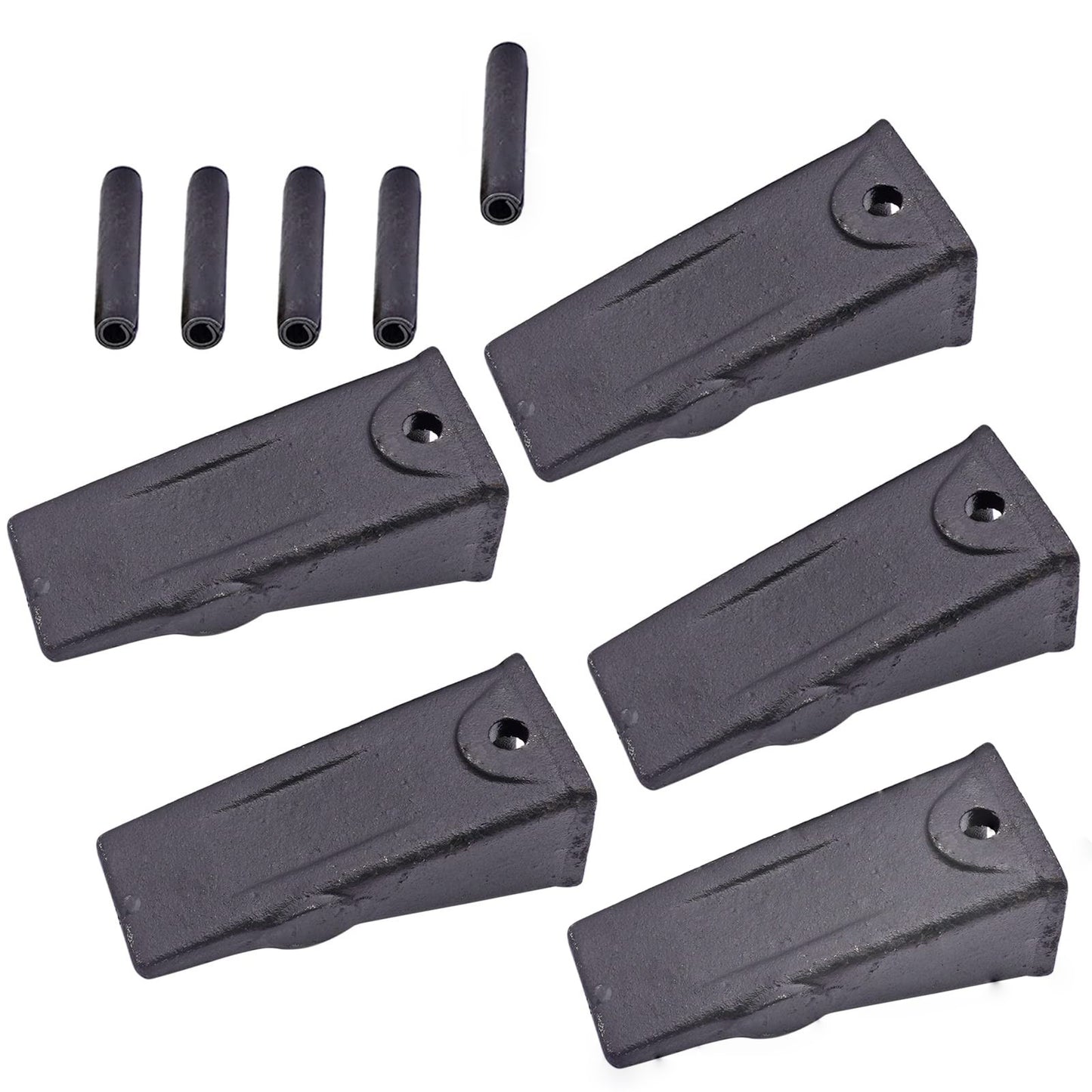 Paquete de 5 dientes de cucharón X156L con pasador 156LPN, dientes de cucharón para tierra para miniexcavadoras y minicargadoras 156 TX156 6716001 1914210182