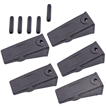 Paquete de 5 dientes de cucharón X156L con pasador 156LPN, dientes de cucharón para tierra para miniexcavadoras y minicargadoras 156 TX156 6716001 1914210182