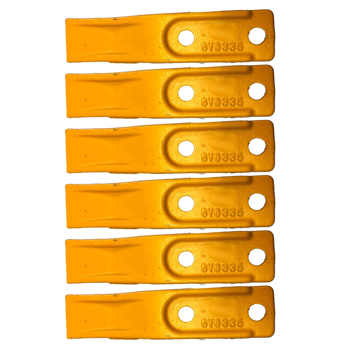 6 PCS Tooth-UNI 135-8203 6Y-6335 for Caterpillar CAT 414E 416B 416C 416D 416E 416F 420D 428E 428F 430D 430E 430F 432D - KUDUPARTS