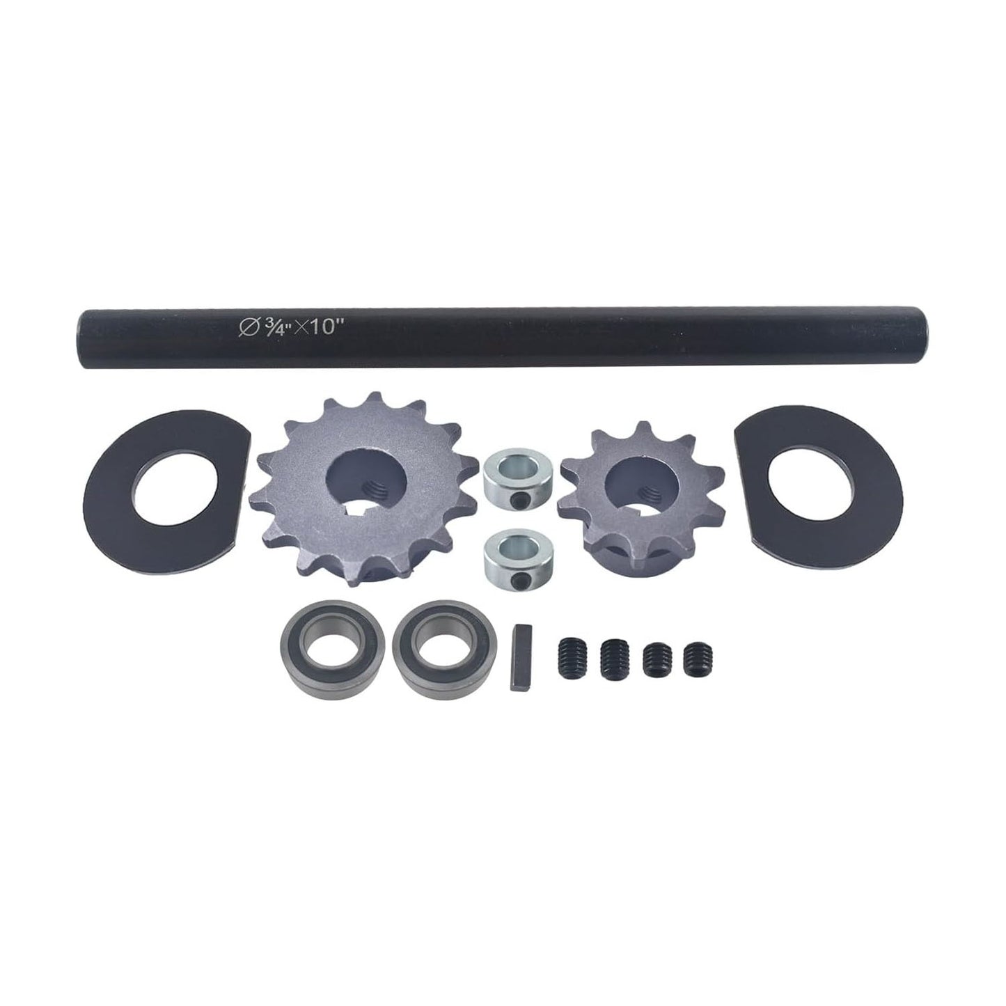 5/8" x 12" Complete Jackshaft Kit for Go Kart Cart / Mini Bike With 400 410 420 Chains