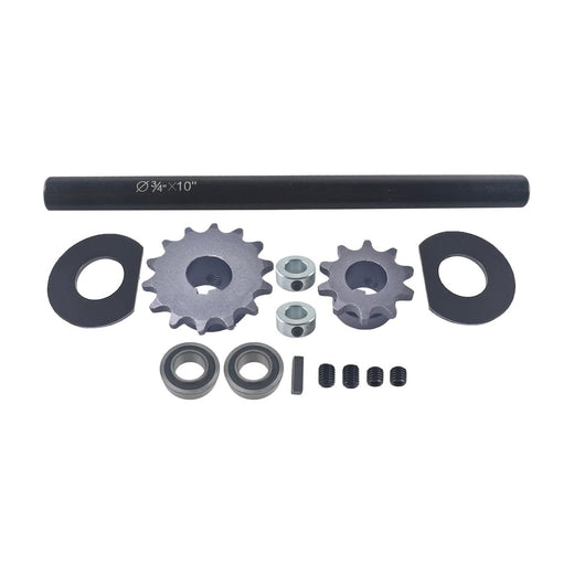 5/8" x 12" Complete Jackshaft Kit for Go Kart Cart / Mini Bike With 400 410 420 Chains - KUDUPARTS