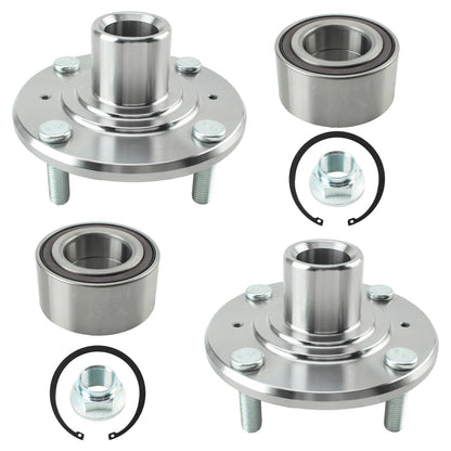 2 Sets Front Wheel Hub Bearing Kit 930-452 510050 NT510050 for Honda Accord