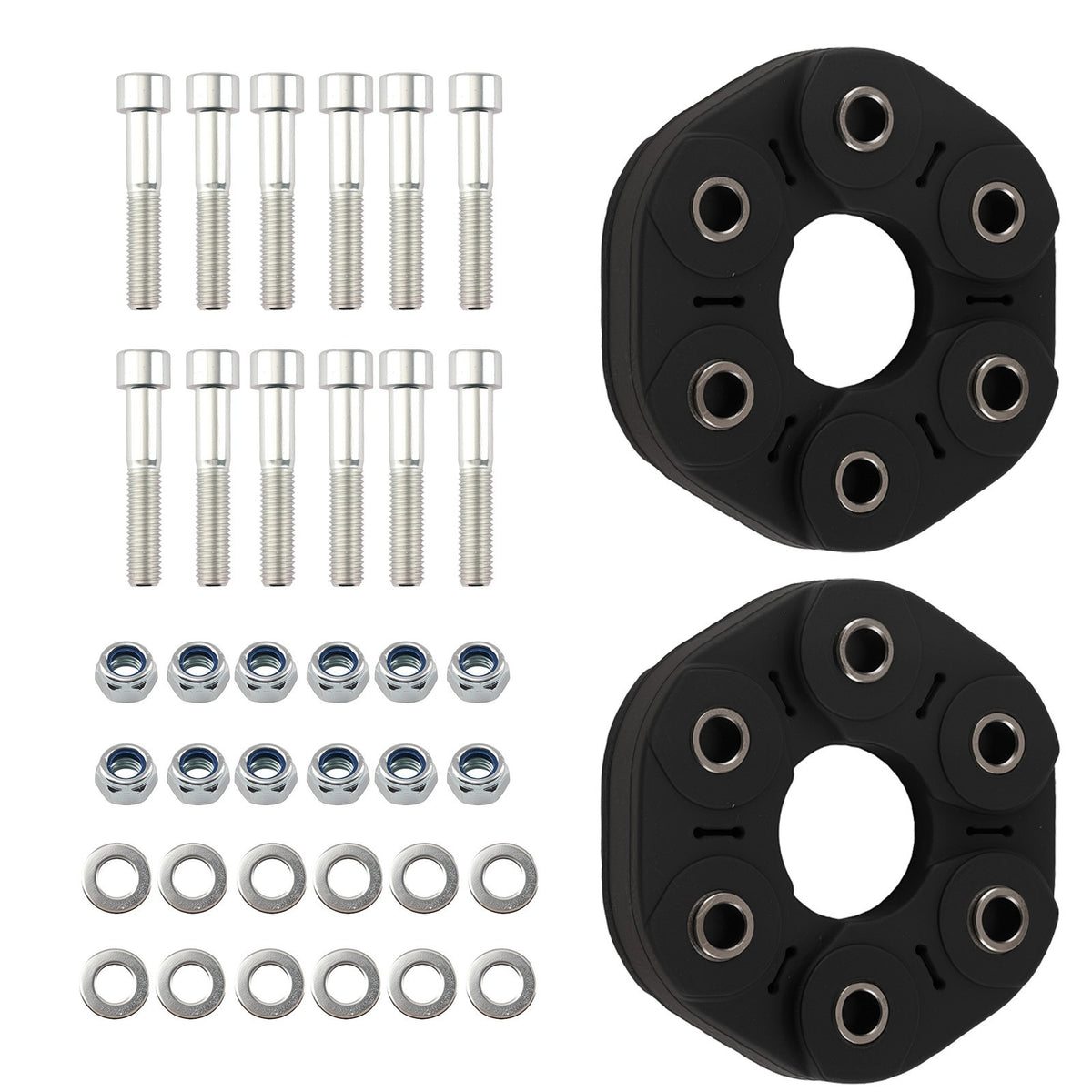 2 Pieces Drive Shaft Flex Disc Kit 1704100115 for Mercedes-Benz C230 C240 C280 C320 C350 CLK320 E280 E300 E320 E350 E430 - KUDUPARTS