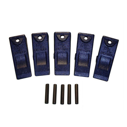 Lot de 5 dents de godet 230SP et goupilles 23FP pour mini-pelle chargeuse John Deere CASE JCB 